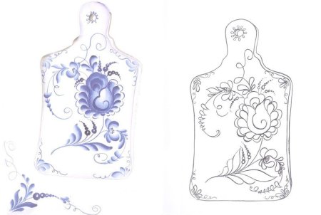 Гжельская и Городецкая роспись