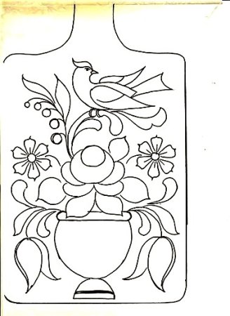 Трафаретыгородетской росписи по дереву