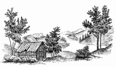 Пейзажи для выжигания по дереву