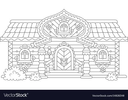 Декор русской избы раскраска