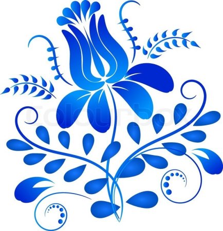 Гжельская роспись картинки