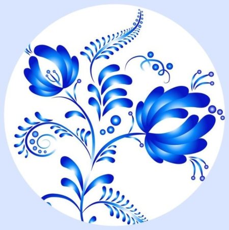 Орнаментная Гжельская роспись