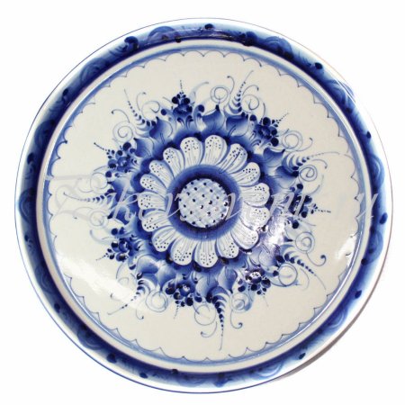 Гжель роспись тарелки