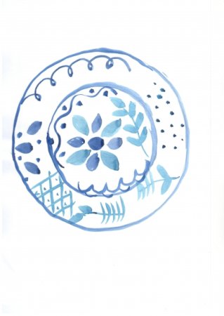 Гжель роспись тарелки