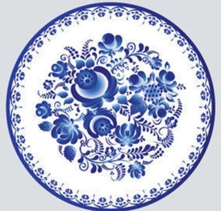 Орнаментная роспись Гжель