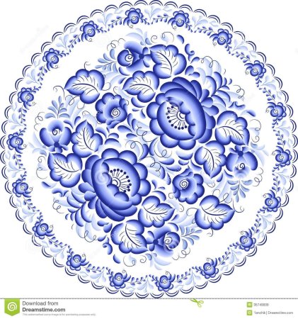 Гжель роспись посуды гжельскими узорами