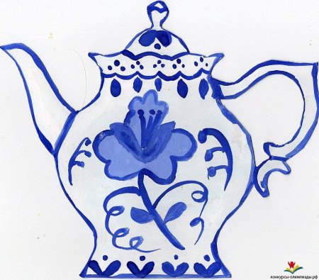 Гжельская роспись рисунки легкая