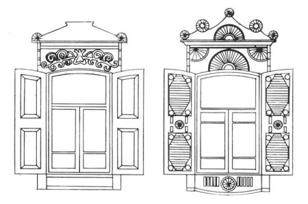 Узоры на ставнях окон