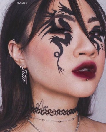 Грим узоры на лице