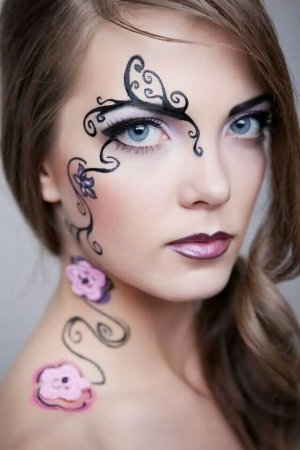 Красивый аквагрим для девушек