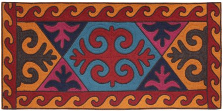 Кыргызский орнамент шырдак вектор