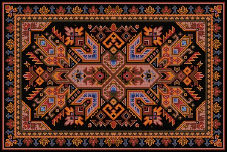 Вышитые старинные ковры