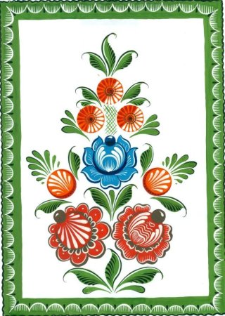 Городецкая роспись из Розанов и купавок