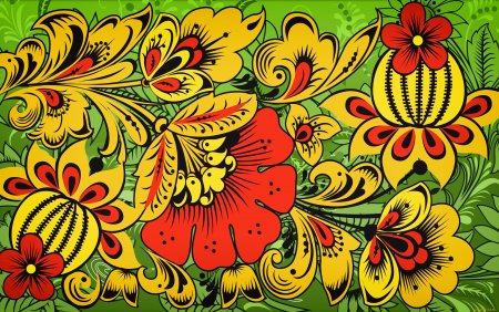 Хохломская роспись фоновая роспись