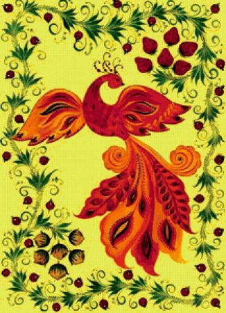 Хохломская роспись Жар птица