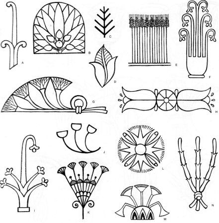 Растительный орнамент древнего Египта