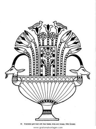 Эскиз орнаментального украшения древнего Египта