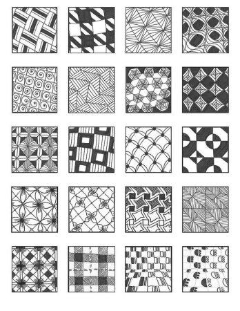 Графические узоры в квадрате