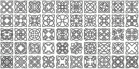 Геометрический орнамент в квадрате