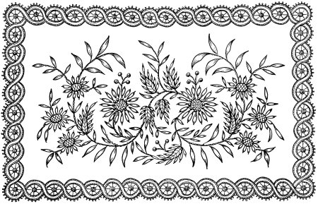 Кружево роспись в полосе для детей нарисованные