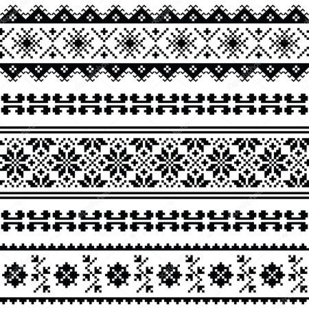 Славянский орнамент черно белый