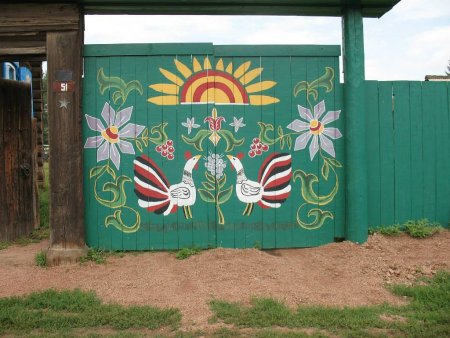 Роспись на воротах