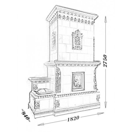 Изразцовая печь 1830