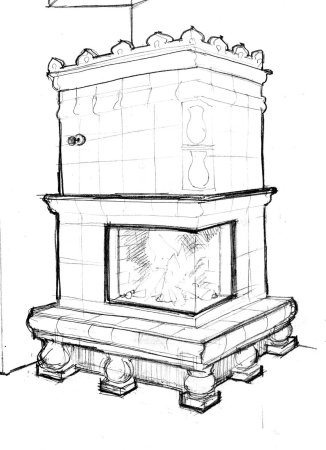 Печь раскраска