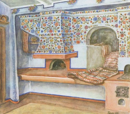 Украинская печь с лежанкой