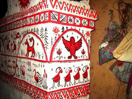 Мезенская роспись изба