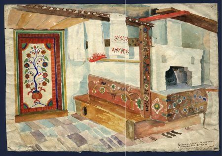 Старинная печь лежанка 17век