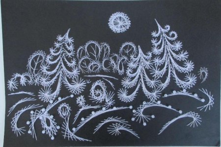 Рисование зимние узоры