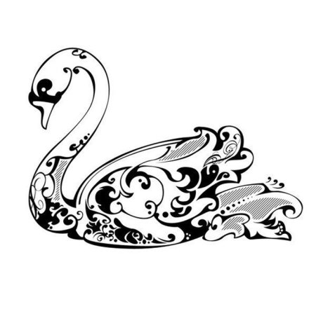 Лебедь стилизация