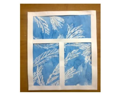 Морозные узоры на окне рисование