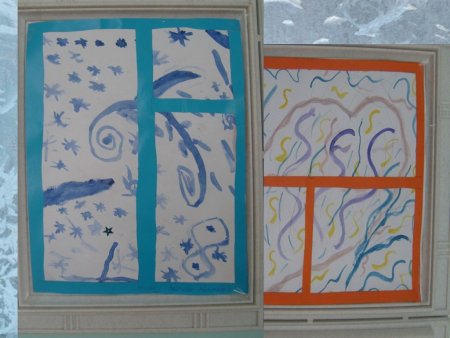 Морозные узоры на окне