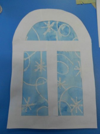 Зимние узоры на окнах рисование