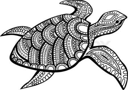 Черепаха раскраска стилизация