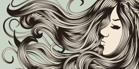 Локон волос вектор