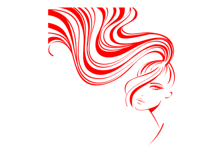 Силуэт девушки с волосами