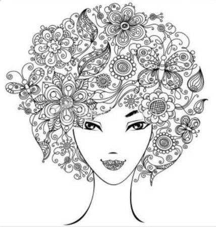 Раскраска антистресс прически