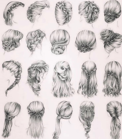 Идеи для причёсок для рисования