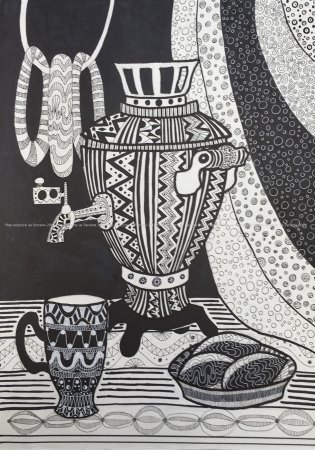 Моранди натюрморт тушь, перо