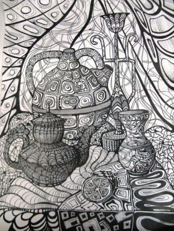 Декоративный натюрморт Графика