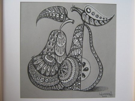 Декоративная Графика гелевой ручкой