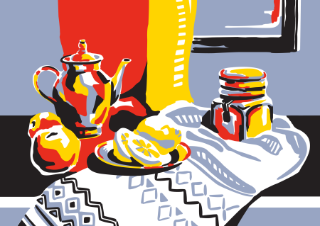 Цветная Графика натюрморт