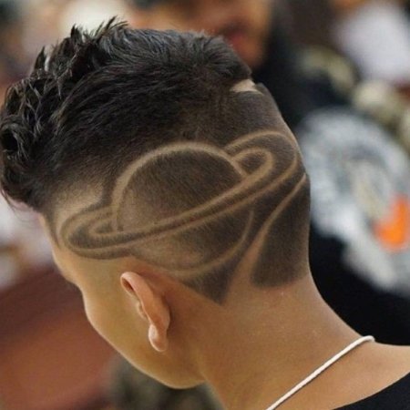 Узоры на голове стрижка