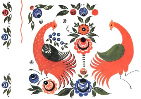 Росписи русские народные Городецкая