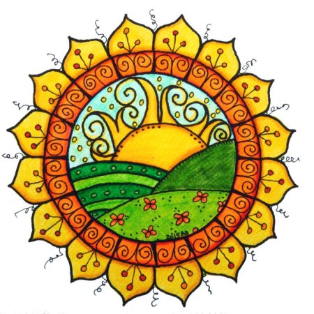 Мандала Мексика солнце Луна