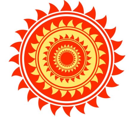 Стилизованное солнце