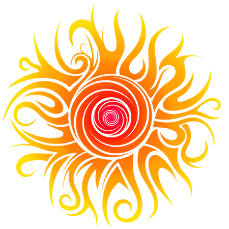 Стилизованное изображение солнца